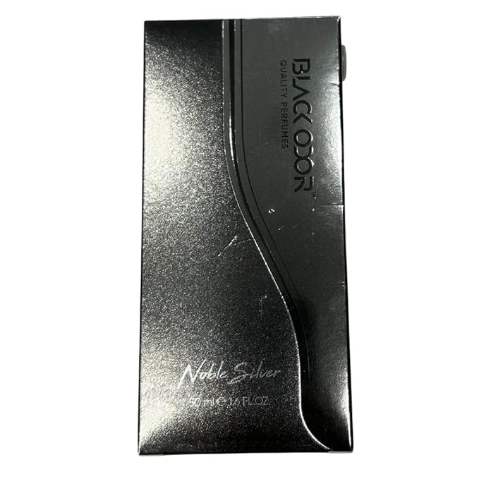 CARSUPPLYCO Black Odor Noble Silver BO-33 – Premium Hanging Liquid Car Perfume (50ml) | Elegant Metallic Bottle | Long-Lasting Scent with Hanging Strip | Car Air Freshener & Odor Eliminator