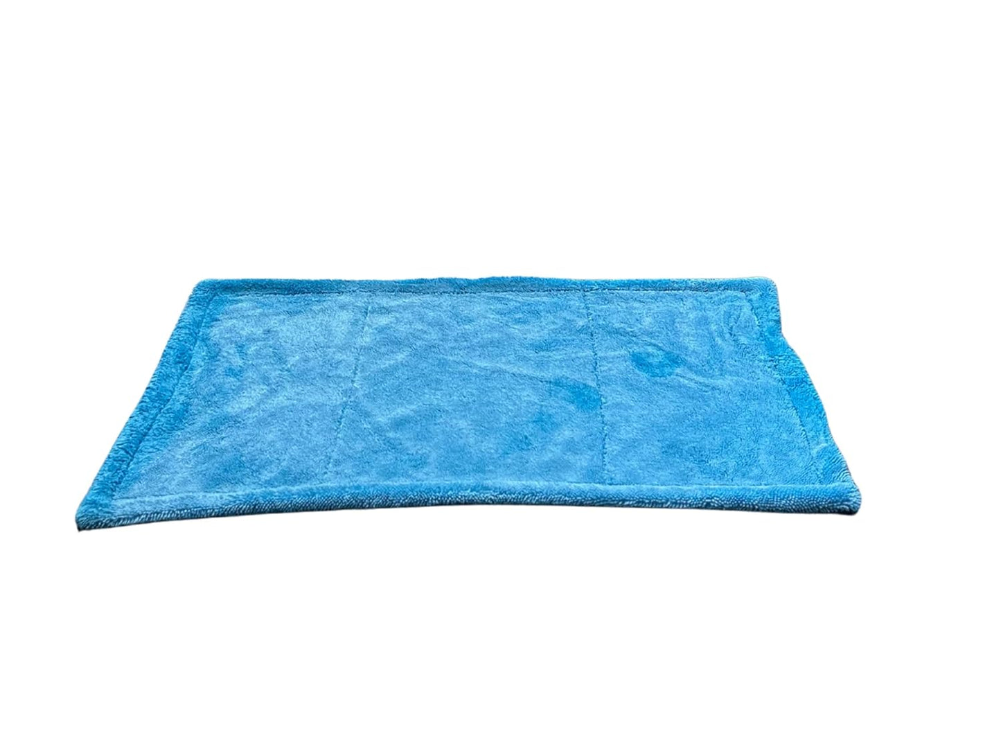 CARSUPPLYCO 1200 GSM Magic Car Cloth – Ultra Plush Dual-Sided Microfiber | 40x60 cm | Lint-Free & Edgeless | Super Absorbent | Aqua Blue-Grey| Made in India for India