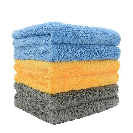 CARSUPPLYCO Ultra Soft Edgeless Microfibre Cleaning Cloth for Car & Bike Detailing – 16"x24" Premuim Super Absorbent Towel for Drying, Polishing & Dusting – Pack of 2
