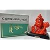 CARSUPPLYCO Premuim Lord Hanuman Idol for Car Dashboard – “Devotion” Edition | Orange Murti with Decorative Stones (4 Inch)