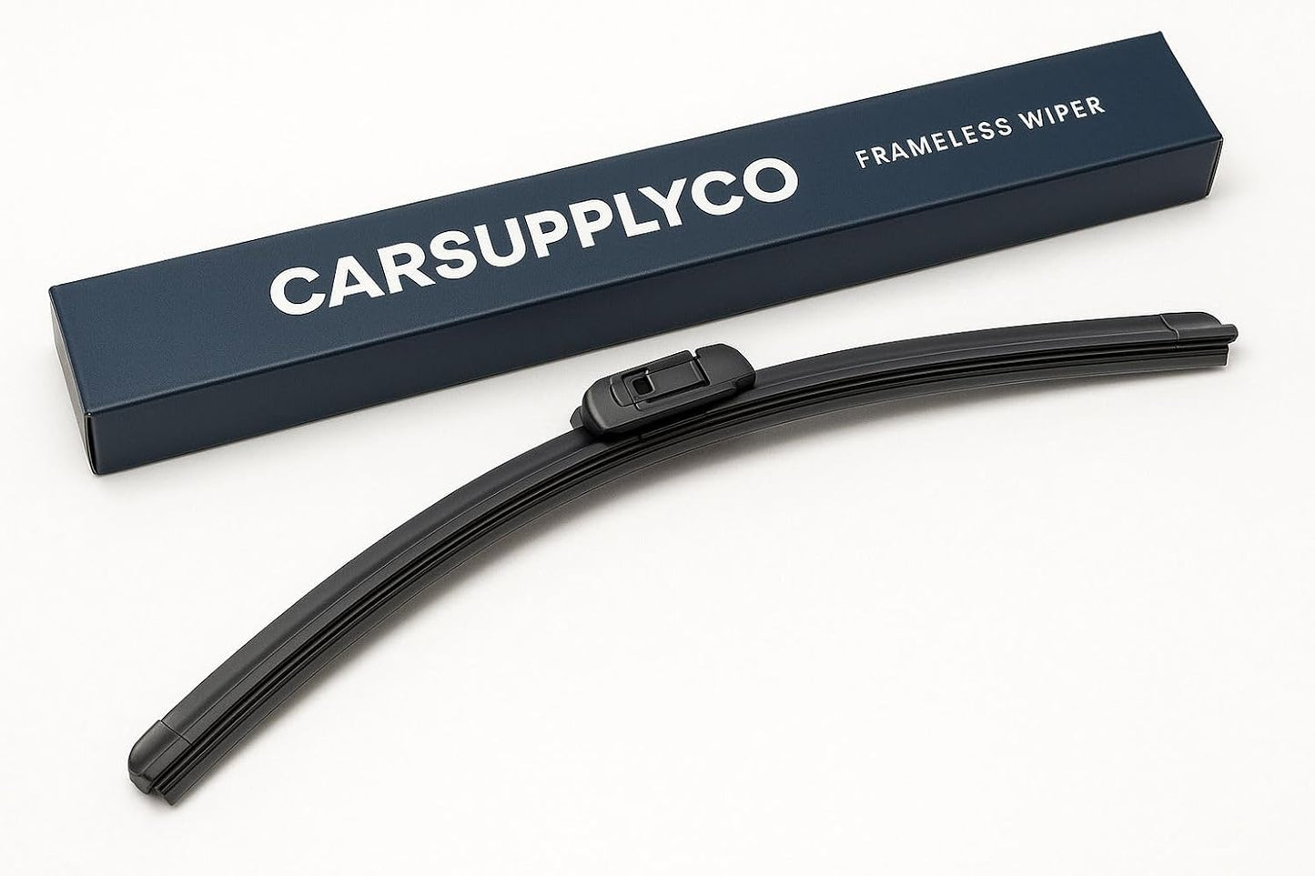 CARSUPPLYCO 17 Inch Frameless Wiper Blade – Spotless Clear Advantage Flat Blade,Single Unit with Quick-Clip Adapter