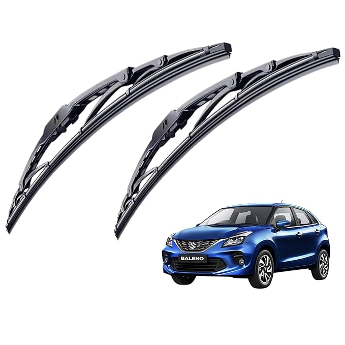 CARSUPPLYCO Car windshield wiper For Baleno (Pack Of 2) Scratch Proof Cleaning Water Repellant Silicon Wiper Blades