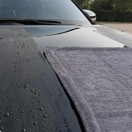 CARSUPPLYCO 1200 GSM Magic Car Cloth – Ultra Plush Dual-Sided Microfiber | 40x60 cm | Lint-Free & Edgeless | Super Absorbent | Aqua Blue-Grey| Made in India for India