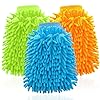 CARSUPPLYCO Heavy Microfiber Car Wash Glove | Ultra Soft Chenille Cleaning Mitt | Scratch-Free & Lint-Free | Dual-Side Reusable Mitt for Car, Bike & Home | Multicolor| Pack of 2| Made in India