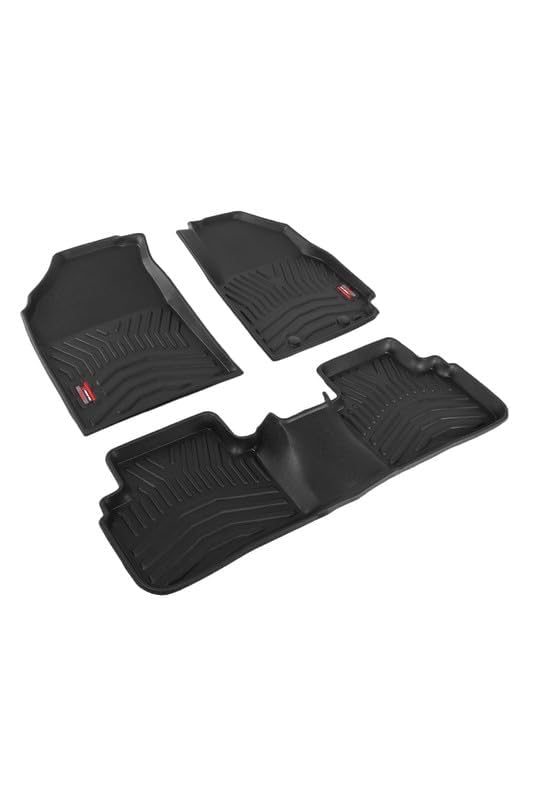 CARSUPPLYCO Maruti Suzuki Baleno Waterproof Car Mats Carpet Black Custom Fit (Black,Set of 3Pcs) Thermo Plastic