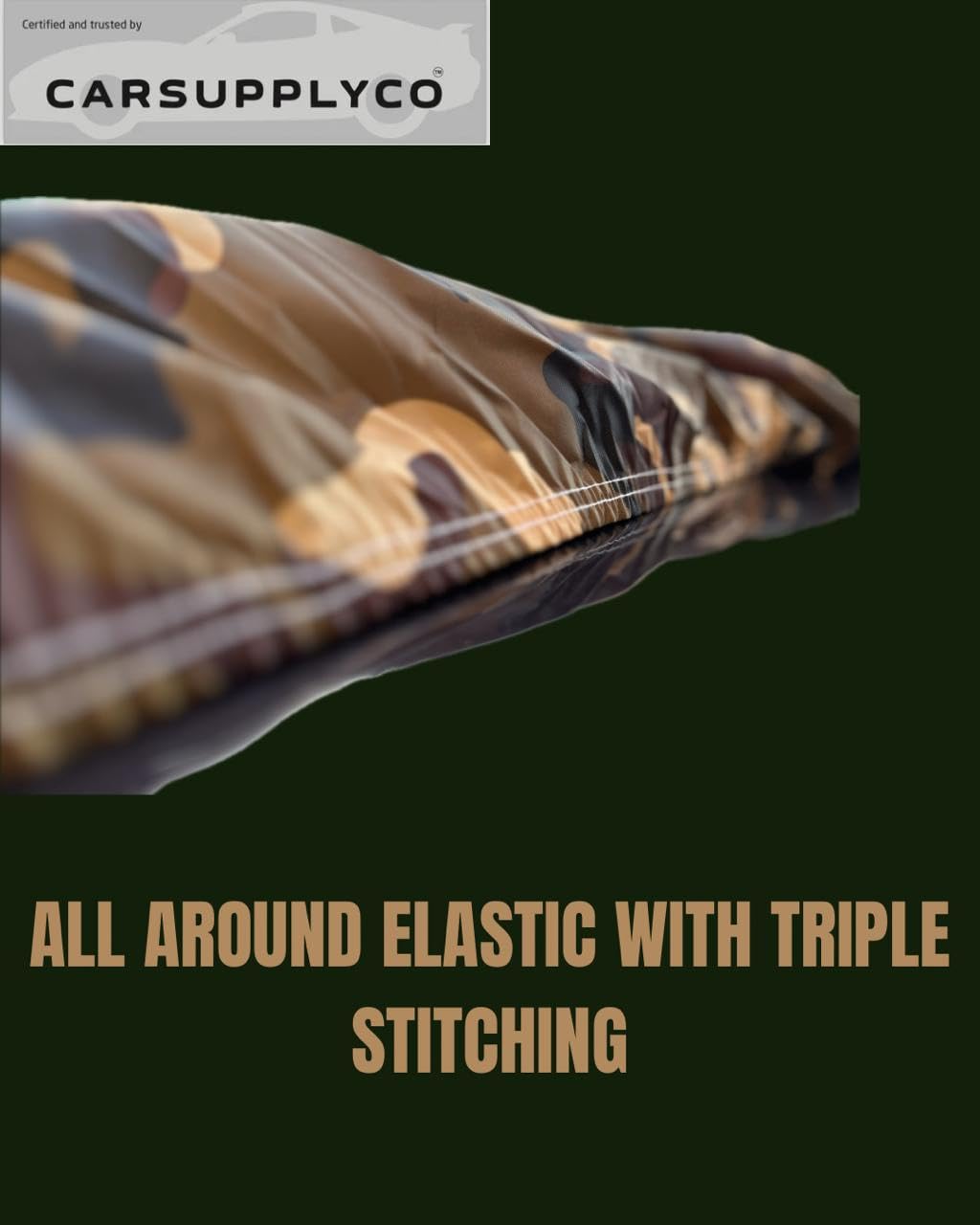 CARSUPPLYCO Waterproof Car Cover for Hyundai Exter – Camouflage Design | UV, Dust & Rain Protection | Triple Stitched | Windproof Belt & Mirror Pockets | All-Weather Outdoor Use