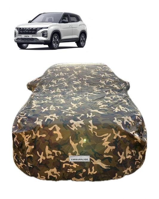 CARSUPPLYCO 100% Waterproof Car Cover for Hyundai Creta (All Models) | Camouflage Design | Japanese Technology | Triple Stitched | UV, Dust & Rain Protection (CSC_4X4_06)