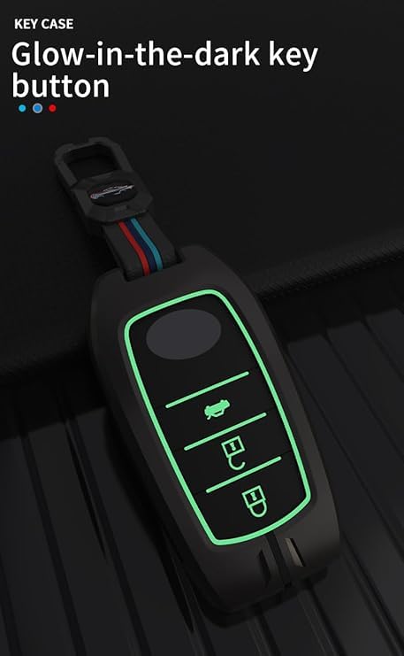 CARSUPPLYCO Premium Metal Key Cover for Fortuner, Legender, Innova Hycross, Invicto | 3-Button Smart Key Case – Stylish & Durable Key Shell with Full Protection (Black)