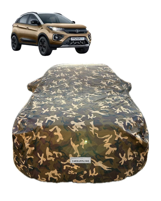 CARSUPPLYCO 100% Waterproof Car Cover for Tata Nexon (All Models) | Camouflage Design | Japanese Technology | Triple Stitched | UV, Dust & Rain Protection (CSC_4X4_03)