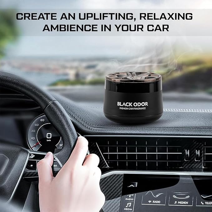 CARSUPPLYCO BLACK ODOR Premium Car Gel Air Freshener (BO-01, Cologne, 50g) – Stylish & Long-Lasting Odor Eliminator with Double-Sided Tape | Car Interior Fragrance Deodoriser