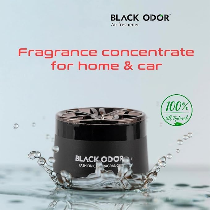 CARSUPPLYCO BLACK ODOR Premium Car Gel Air Freshener (BO-01, Cologne, 50g) – Stylish & Long-Lasting Odor Eliminator with Double-Sided Tape | Car Interior Fragrance Deodoriser