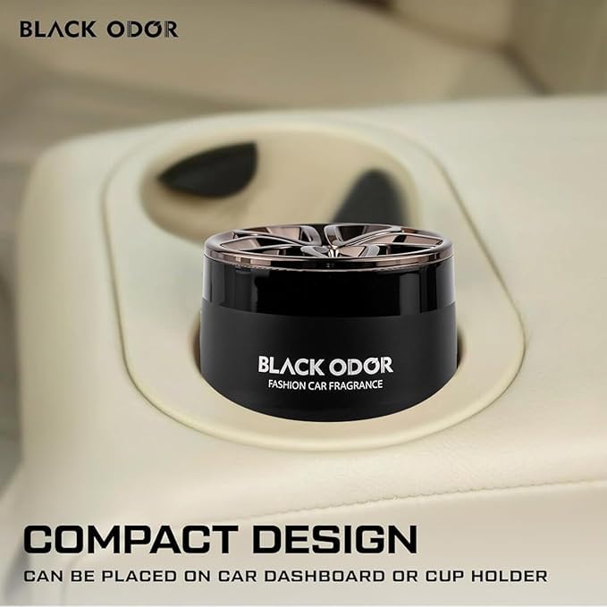 CARSUPPLYCO BLACK ODOR Premium Car Gel Air Freshener (BO-01, Cologne, 50g) – Stylish & Long-Lasting Odor Eliminator with Double-Sided Tape | Car Interior Fragrance Deodoriser