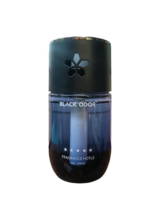 CARSUPPLYCO Black Odor Car Air Freshener | Premium Fragrance Diffuser | 160ml Long-Lasting Scent for Cars & Home | Stylish Liquid-Based Aroma Eliminator