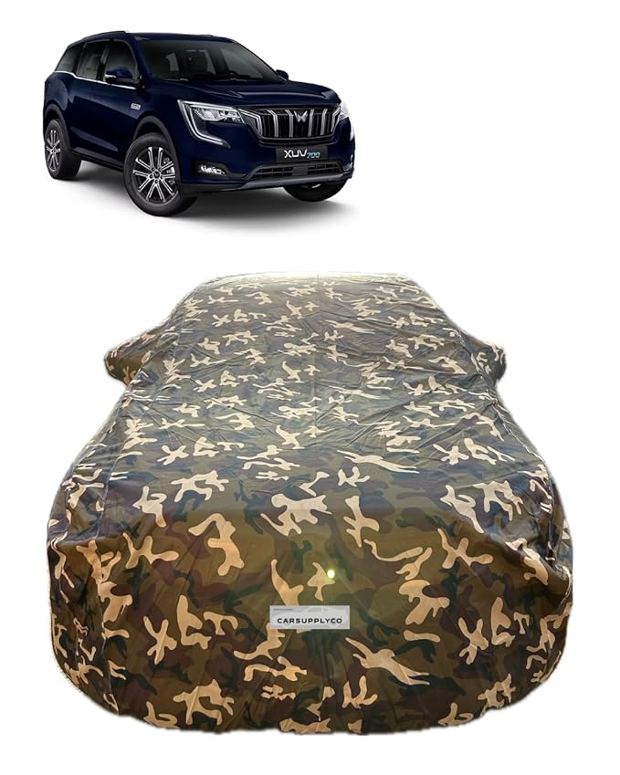 CARSUPPLYCO 100% Waterproof Car Cover for Mahindra XUV 700 | Camouflage Design | Japanese Technology | Triple Stitched | UV, Dust & Rain Protection (CSC_4X4_16)
