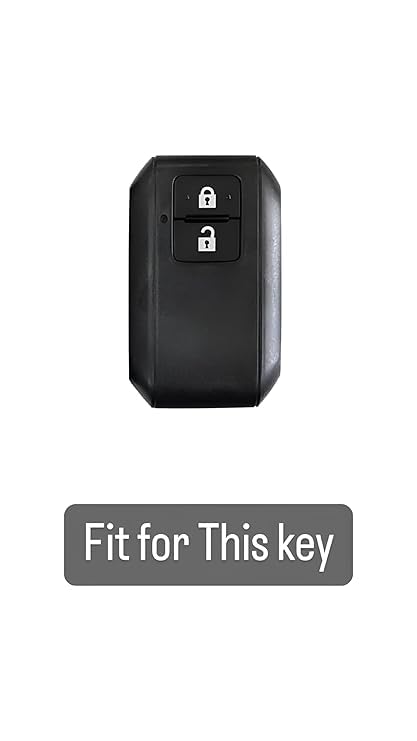 CARSUPPLYCO Premium Metal Key Cover for Maruti Suzuki Baleno, Swift, Brezza, Ertiga, Dzire & More | 2-Button Smart Flip Key Case – Black | Full Protection, Stylish & Durable Design