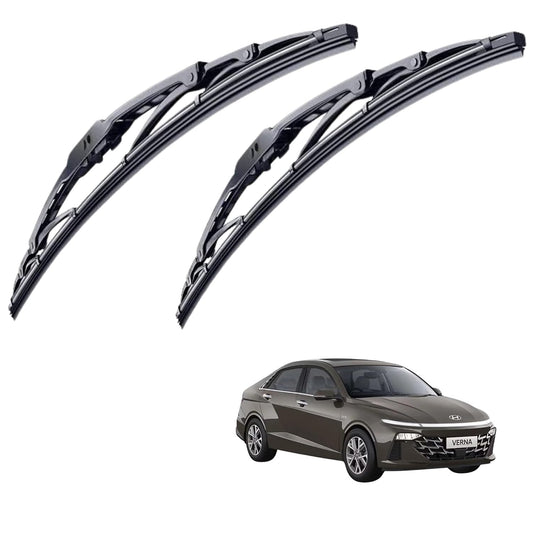 CARSUPPLYCO Car windshield wiper For Verna (Pack Of 2) Scratch Proof Cleaning Water Repellant Silicon Wiper Blades